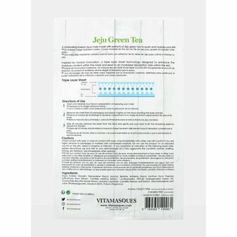 Jeju Green Tea Sheet gezichtsmasker