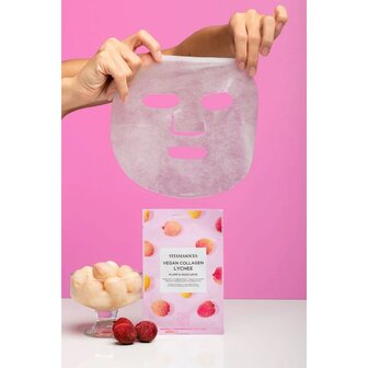 Vegan collageen Lychee gezichtsmasker