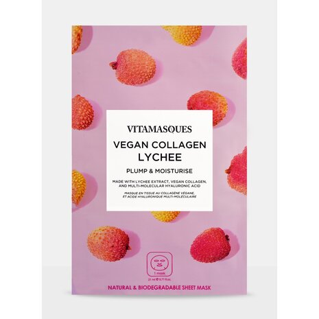 Vegan collageen Lychee gezichtsmasker